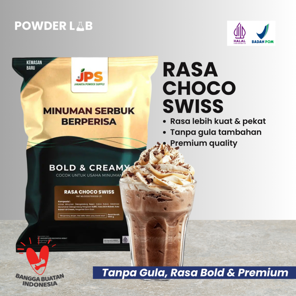 

Bubuk Minuman JPS Rasa Choco Swiss 1 KG - Powder Drink Premium Plain