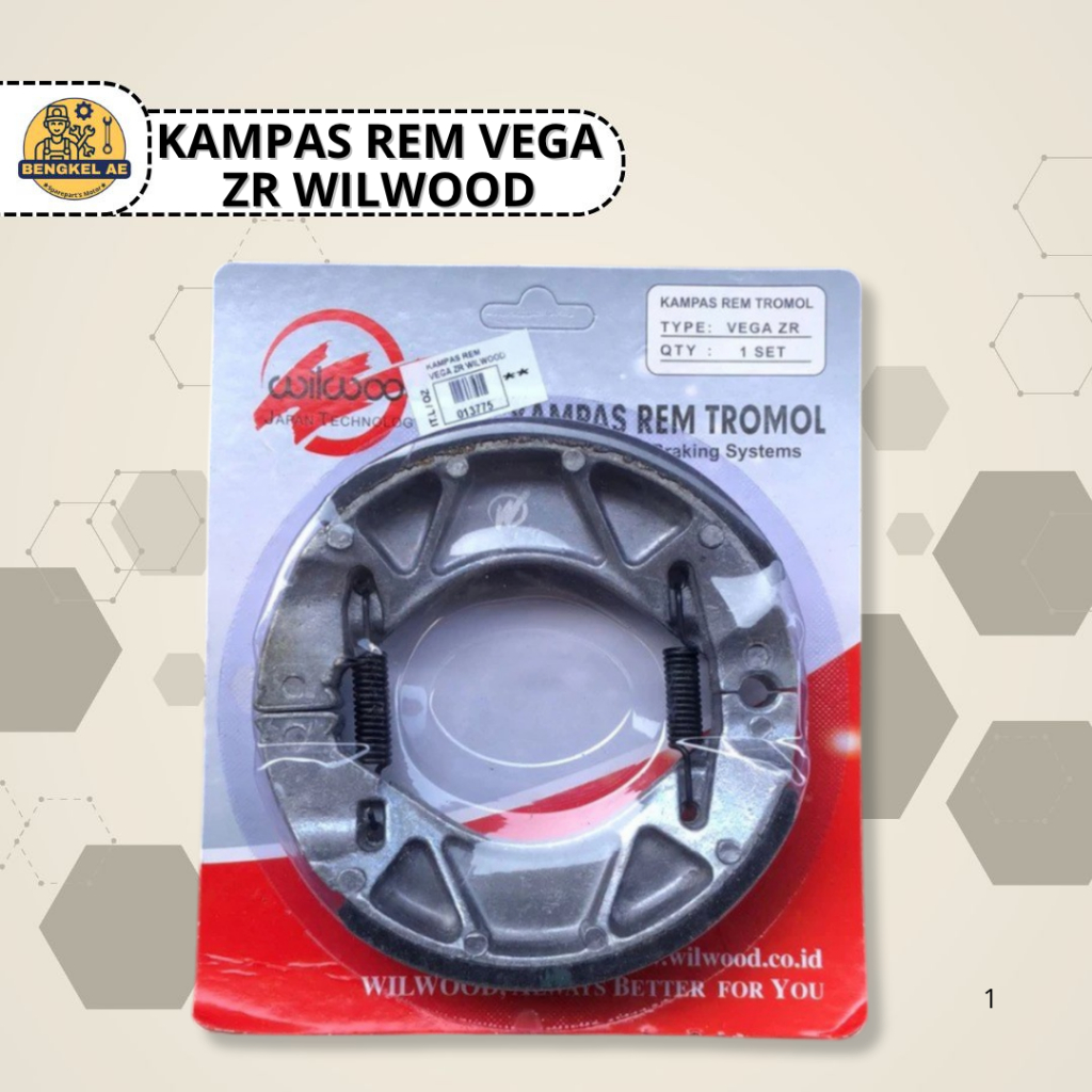 Kampas Rem Vega ZR Wilwood || Kampas Rem Tromol Belakang Untuk Motor Vega ZR Merk WILWOOD