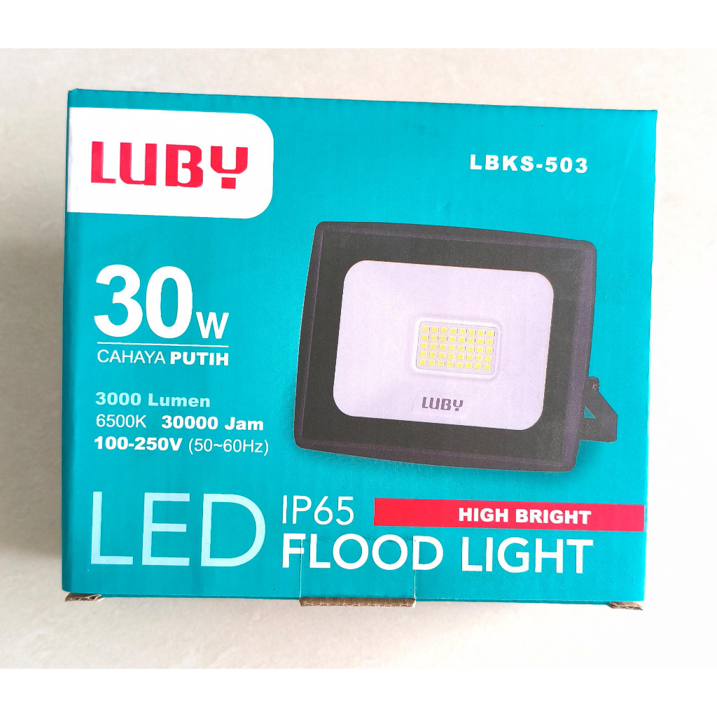 LBKS-503 Lampu Sorot LUBY 30 watt Lampu Tembak 30 Watt Flood Light LED 30w Luby LBK503