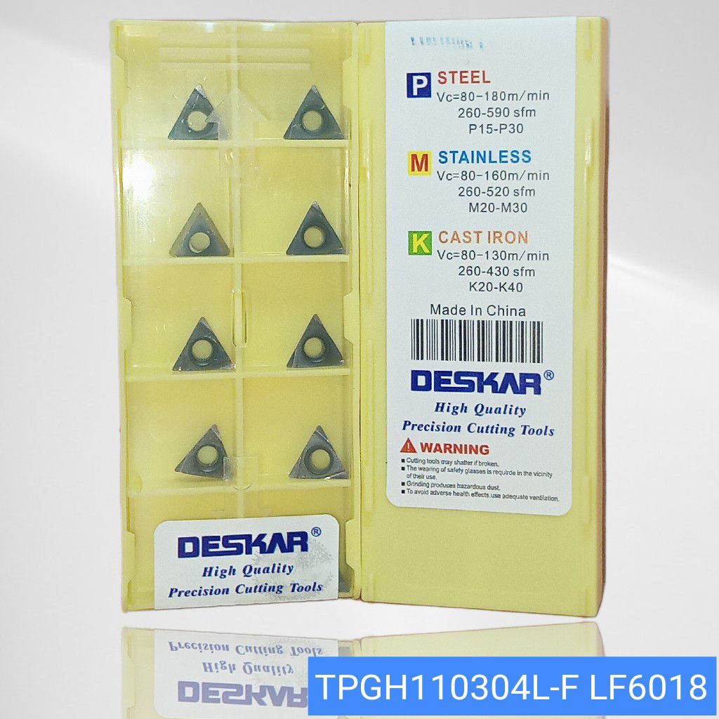 Insert TPGH110304 L - F DESKAR Pahat bubut TPGH11 Got TPGH 11 TPGH 1103 Baru