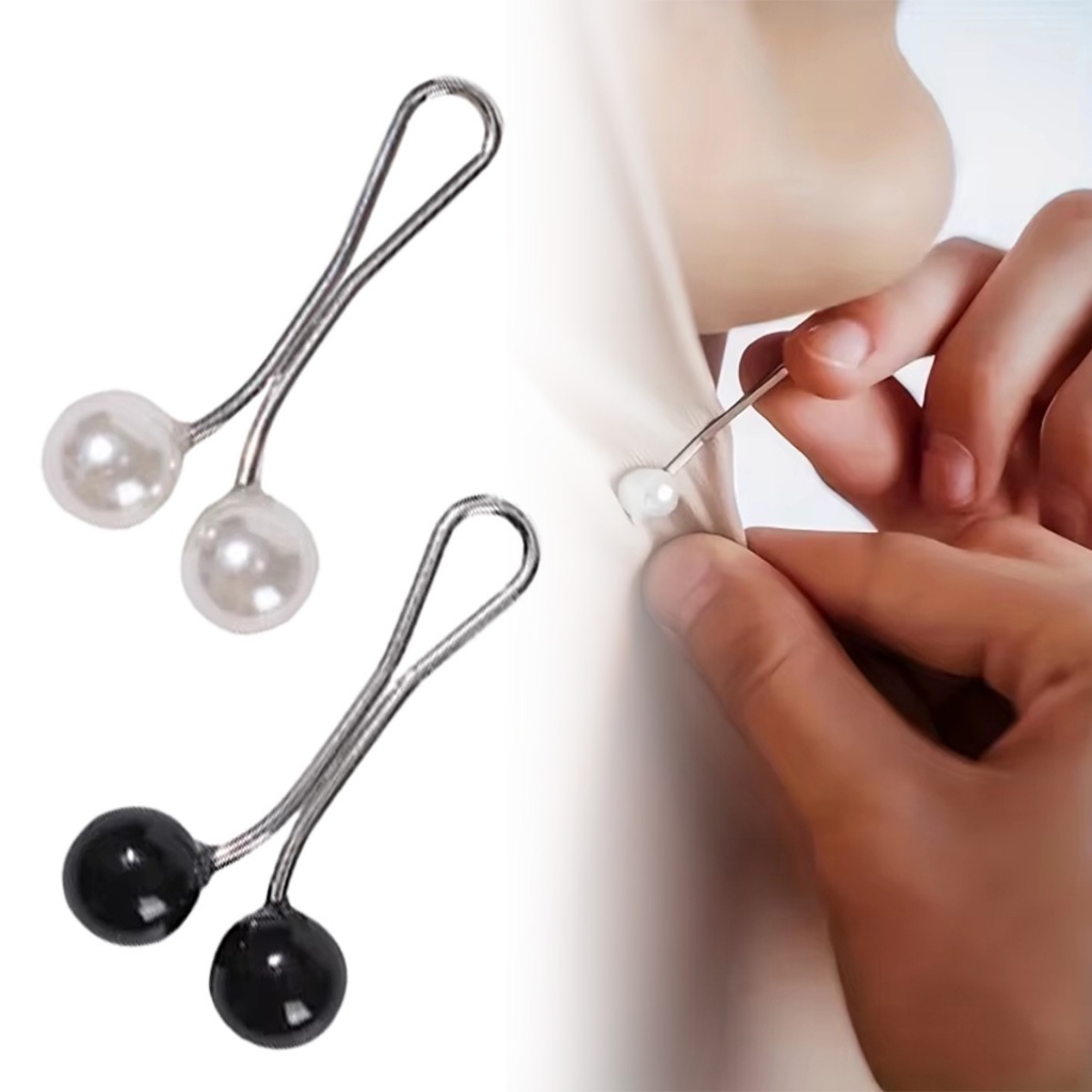 5pcs klip jilbab dagu mutiara Jarum peniti hijab berbentuk U klip jilbab turki