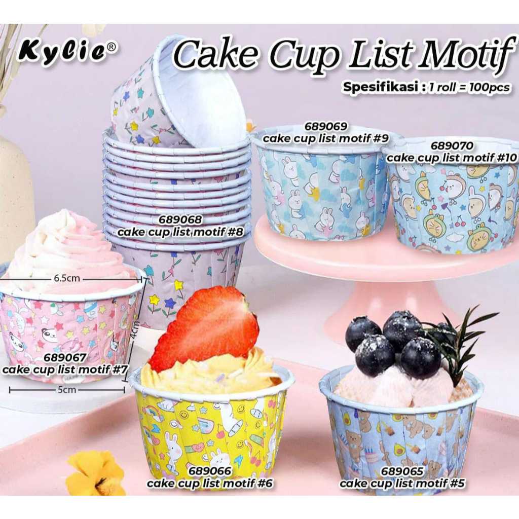 

Cake Cup List Motif dan Polkadot, harga per roll isi 100pcs