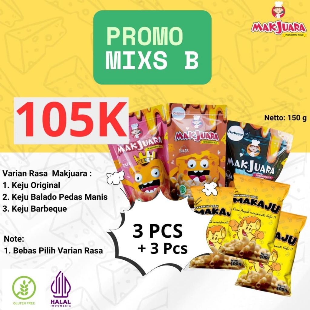 

Paket Bundling Mix B Camilan Makaroni Keju Makjuara