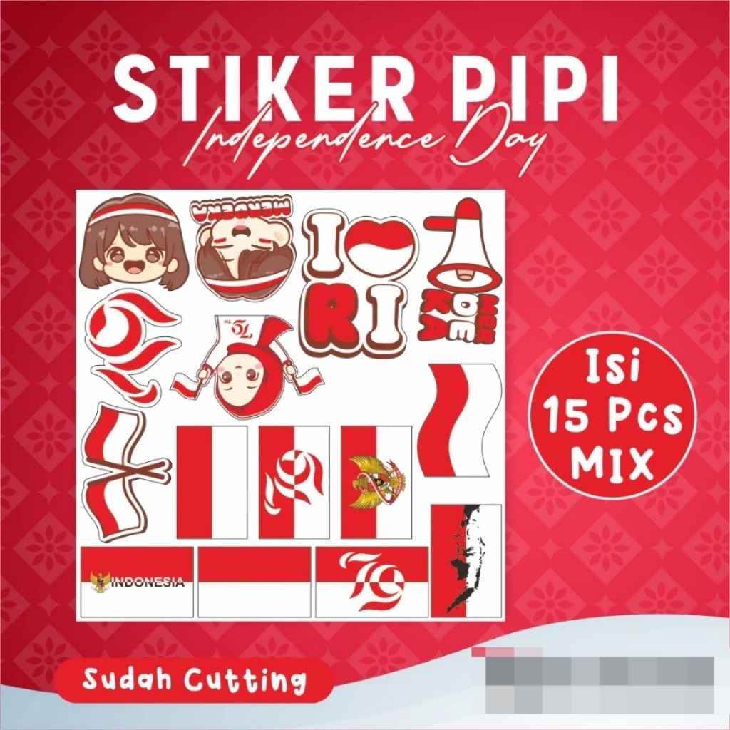 

STIKER PIPI SPESIAL KEMERDEKAAN INDONESIA - STIKER MERAH PUTIH INDEPENDENCE DAY MIX