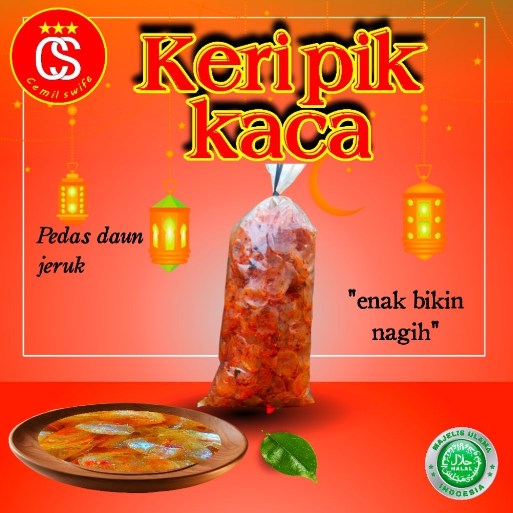 

kripca 1 kg/keripik kaca pedas viral/pikca/aneka rupa