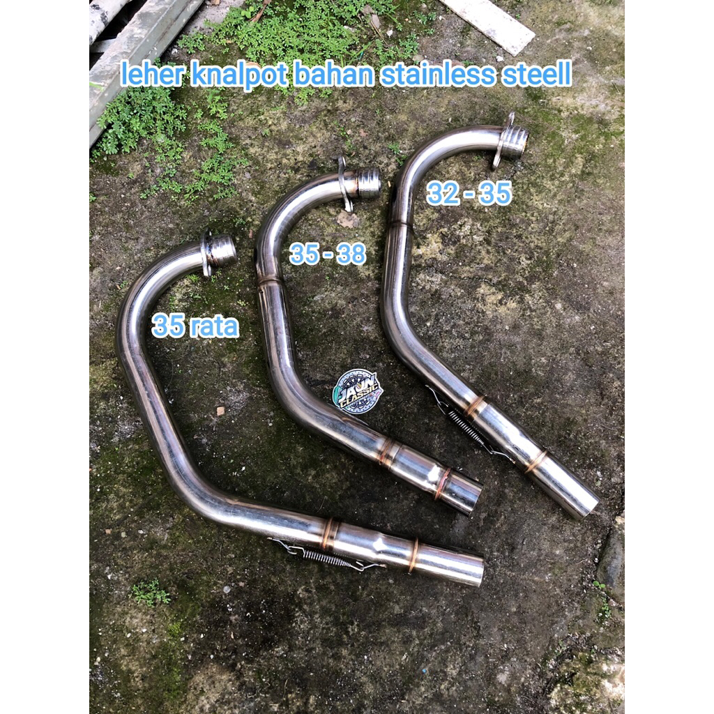 slip on leheran nalpot knalpot sambungan leher knalpot gl cb mp stainles steel/ leher knalpot corbi 