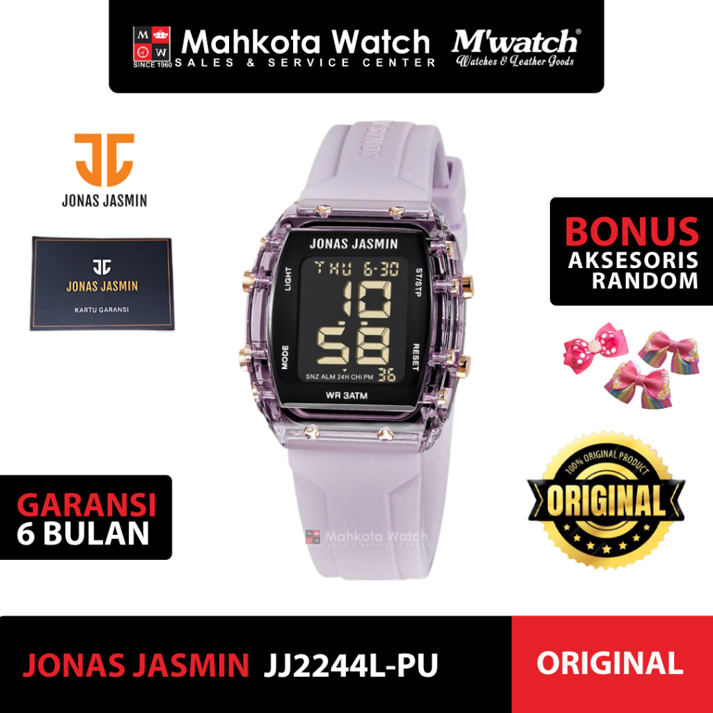 JAM TAMGAN WANITA JONAS JASMIN JJ2244L-PU ORIGINAL