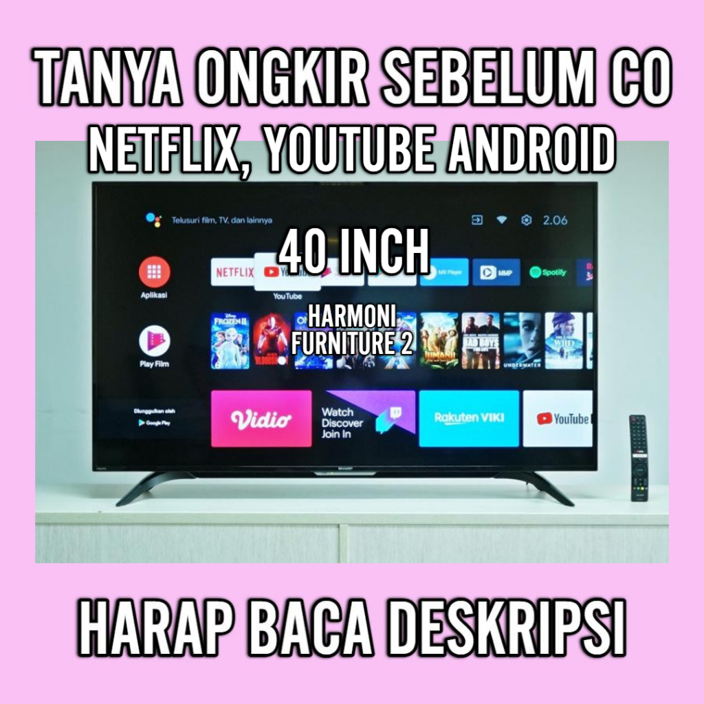 TV LED SHARP YOUTUBE GOOGLE TV NETFLIX 43 INCH C43H30000I TV LED SHARP ANDROID YOUTUBE SMART 43 INCH