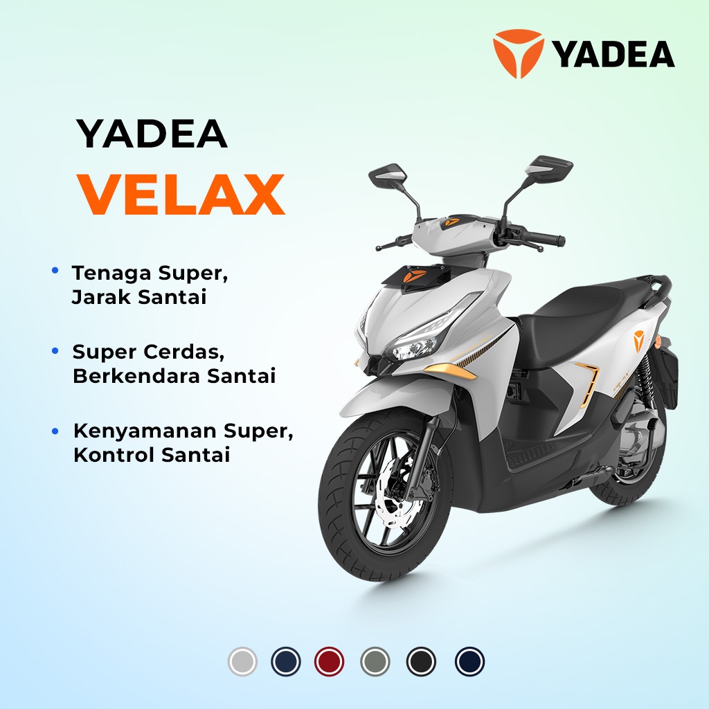 Yadea Velax U Motor Listrik Electric Vehicle EV 3000W Garansi 3 Tahun