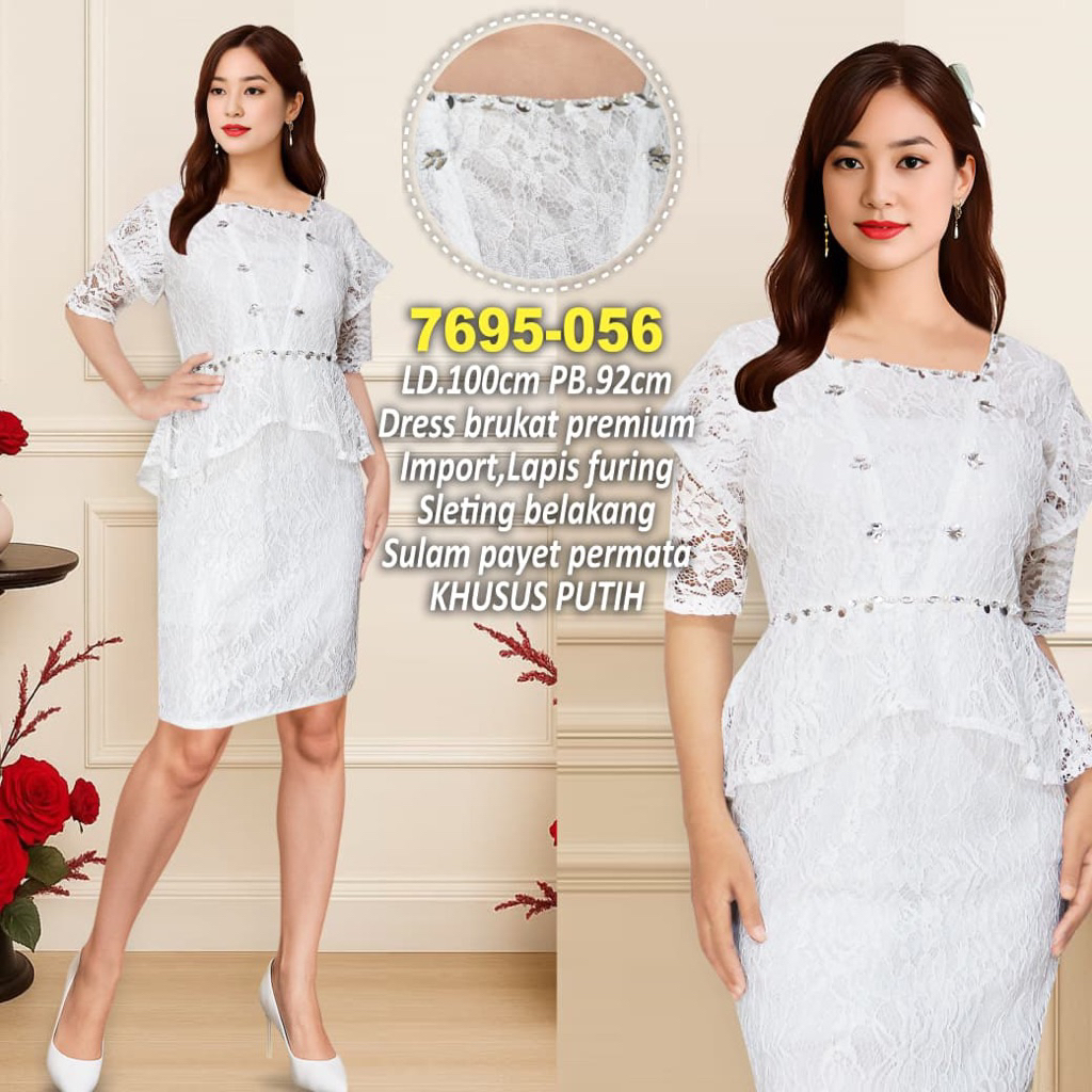 COD DRESS PESTA BAJU NATAL 7695