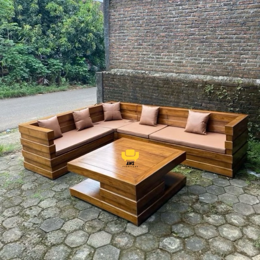 sofa sudut box kayu jati set sofa sudut minimalis sofa sudut model box