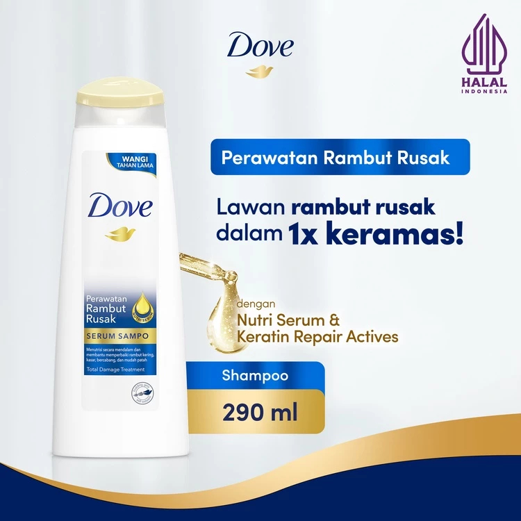 DOVE SHAMPOO Perawatan Rambut Rusak/ SERUM SHAMPOO DOVE/SHAMPOO Anti Rambut Rusak