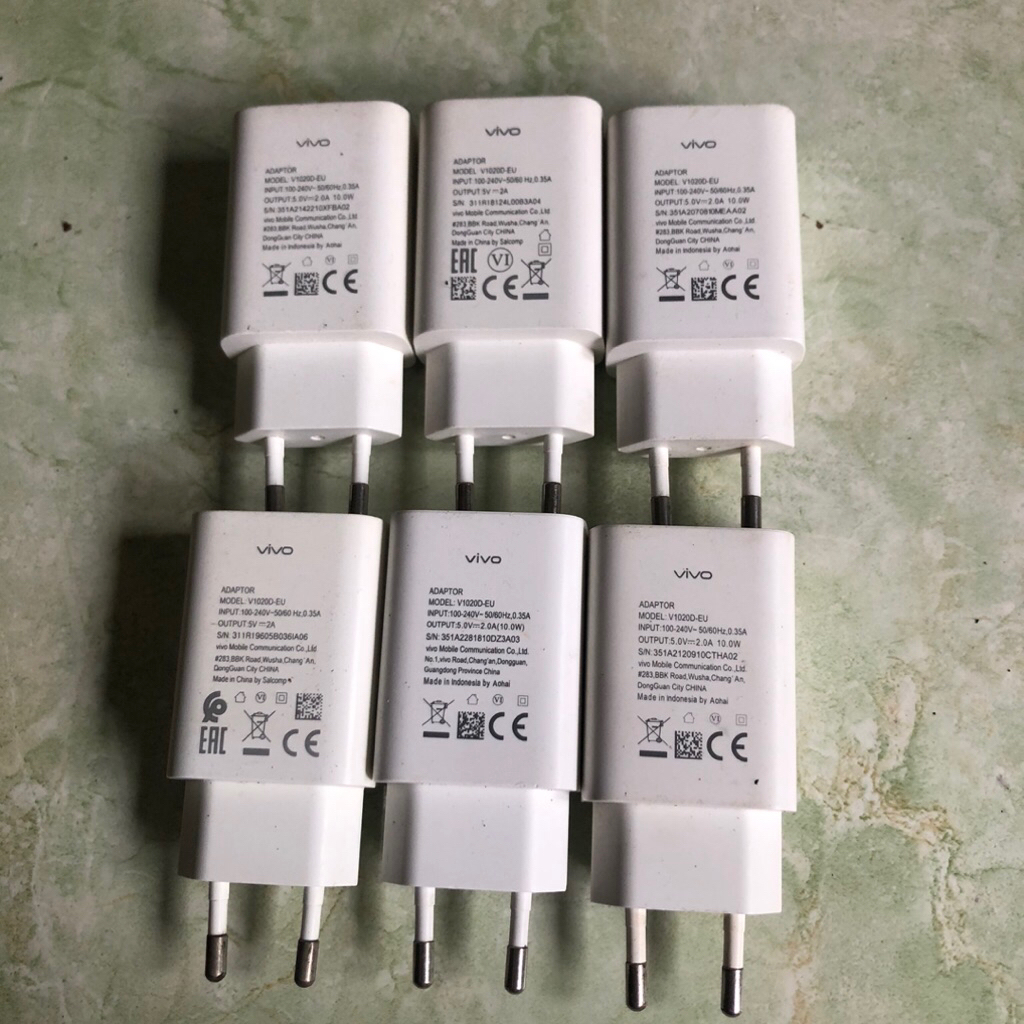 Charger VIVO 2.0a ( 10w ) y12 y15 Dll Original 100% Copotan/bawaan Hp