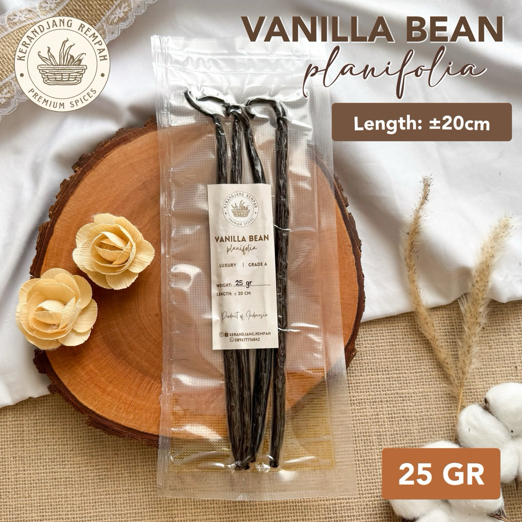 

(25 gram) Vanilla Beans / Vanila / Vanilli Batang Planifolia Premium Luxury Grade A