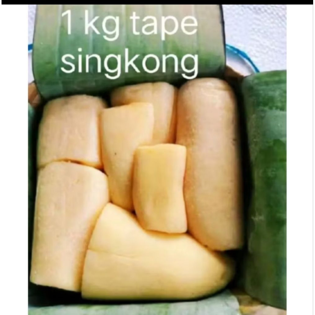 

tape singkong madi 1kg kemasan besek bambu