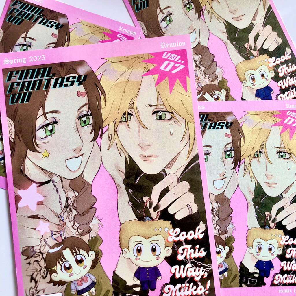 

FF7 x Look This Way Miiko! Art Print by exntrc