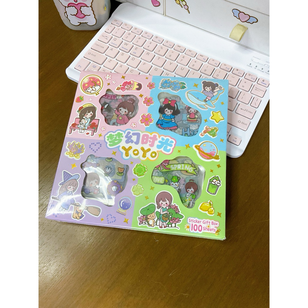 

100pcs sticker motif momo/sanrio/nailong kartun anti air dekorasi/journal