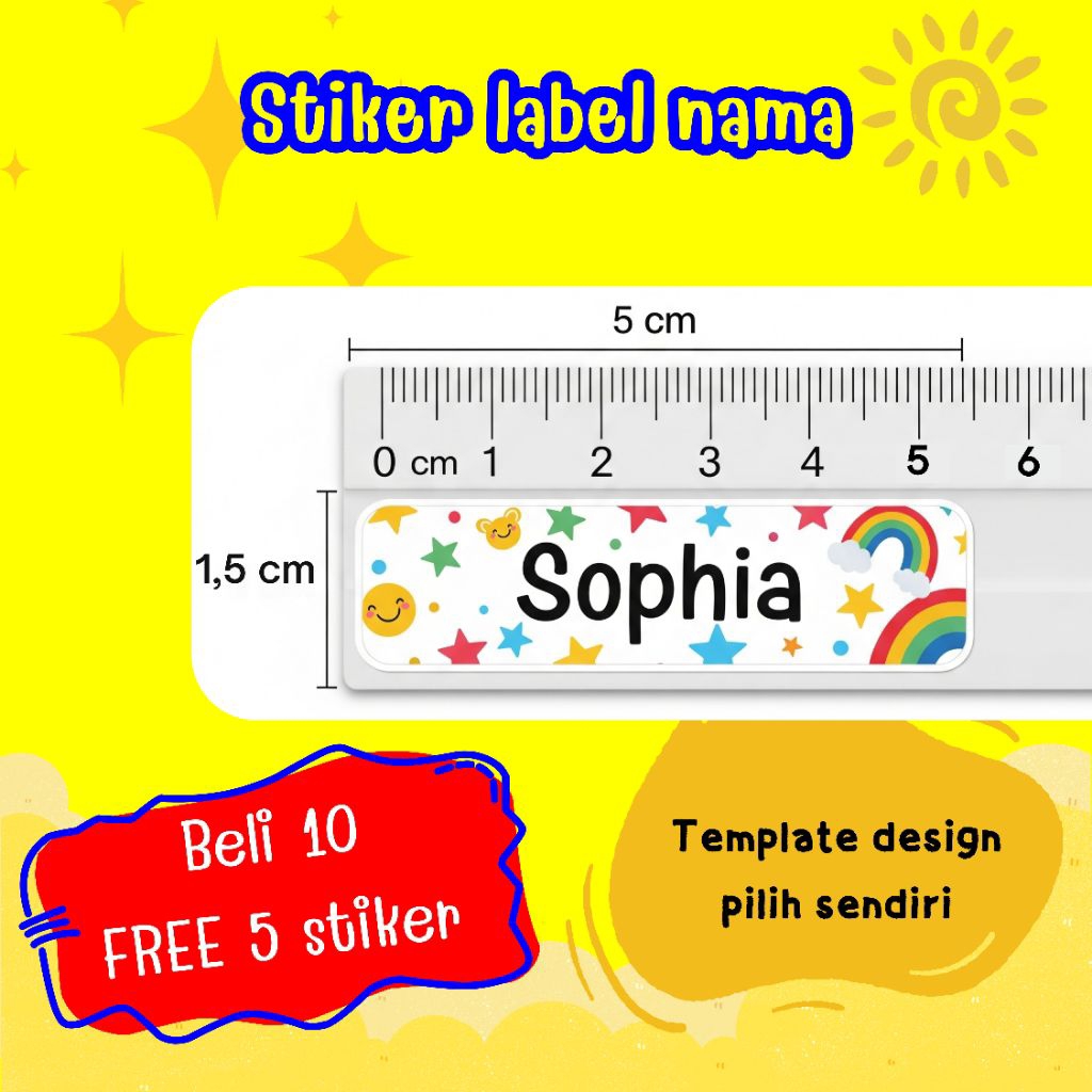 

(Beli 10 GRATIS 5) Stiker Nama Cewek Custom - Label Sticker Pensil Penggaris Buku - Label Nama Anti Luntur - Stiker Buku Mata Pelajaran Mapel Custom Varian Cewek