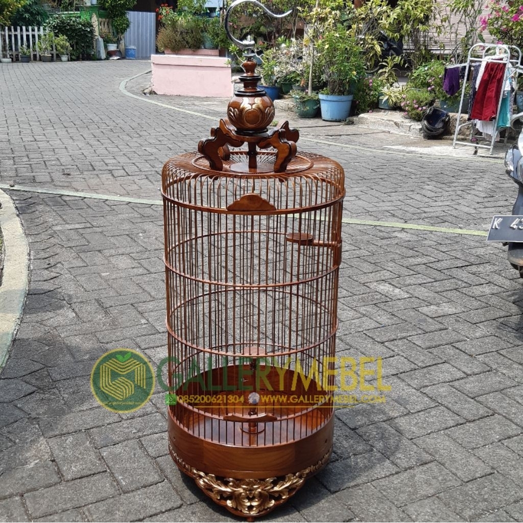 Sangkar Burung Branjangan Ukir Klasik / Kandang Burung Branjangan Javanica / Sangkar Burung Kicau Ke