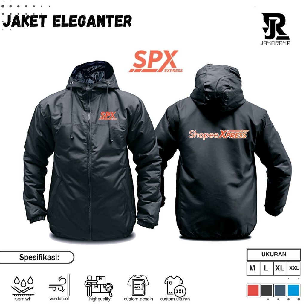 Jaket Parasut Custom SPX Jaket SHOPEE EXPRESS Simple Jaket Custom Jasa Kirim Jaket Kurir SPX