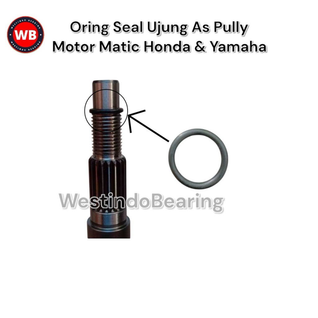 Karet Oring Seal Ujung As Pully Semua Motor Matic Universal