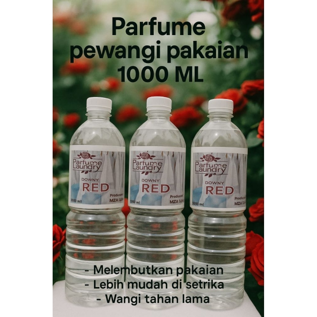 Parfume Laundry Downy Red wangi tahan lama / pewangi pakaian / pelicin pakaian / parfume 1 liter