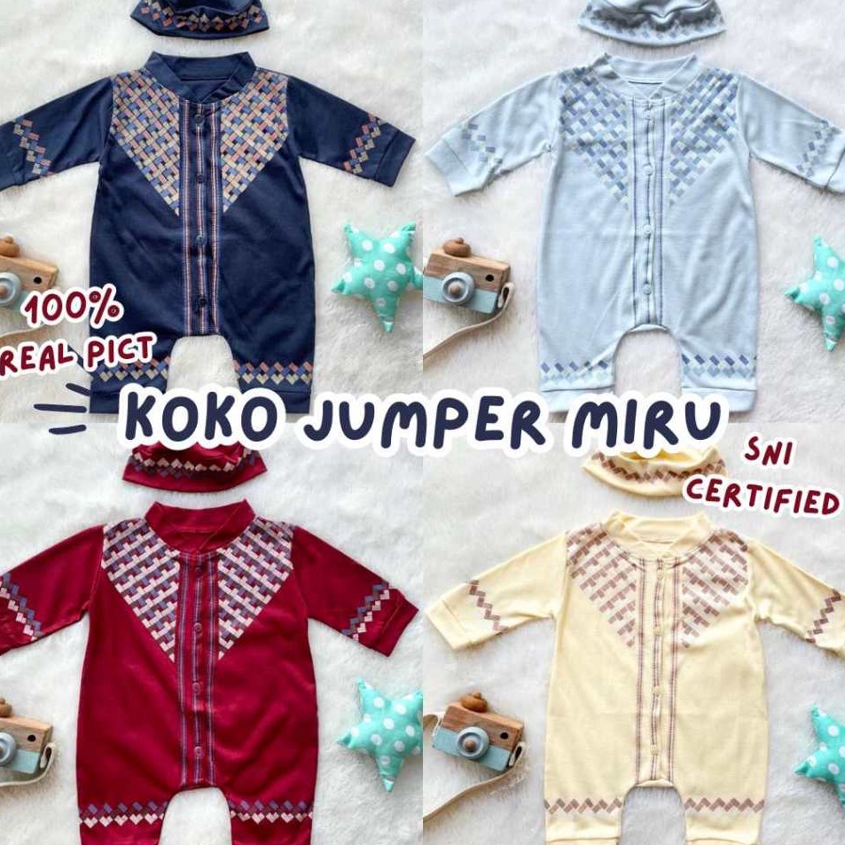 baju koko bayi anak laki laki baju koko newborn Koko jumper baju muslim anak bayi newborn 12 bulan M