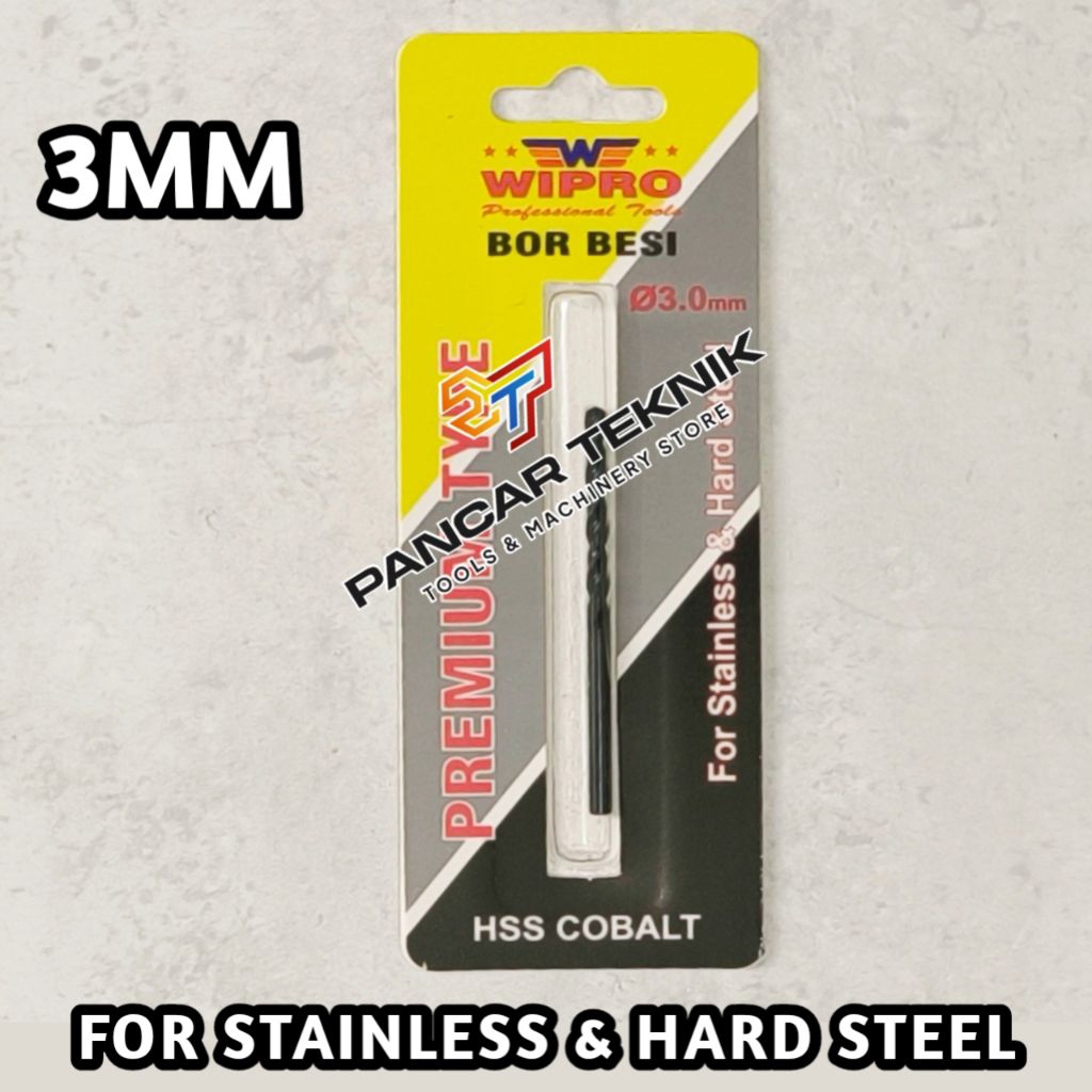 WIPRO Mata Bor Besi Stainless Hss Cobalt 3mm 3.5mm