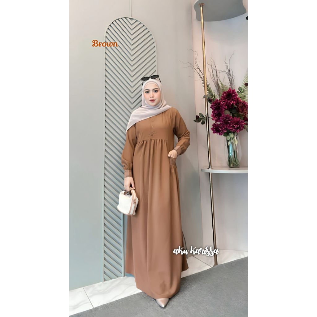 Latisya dress bahan sabrina by Aku Karissa