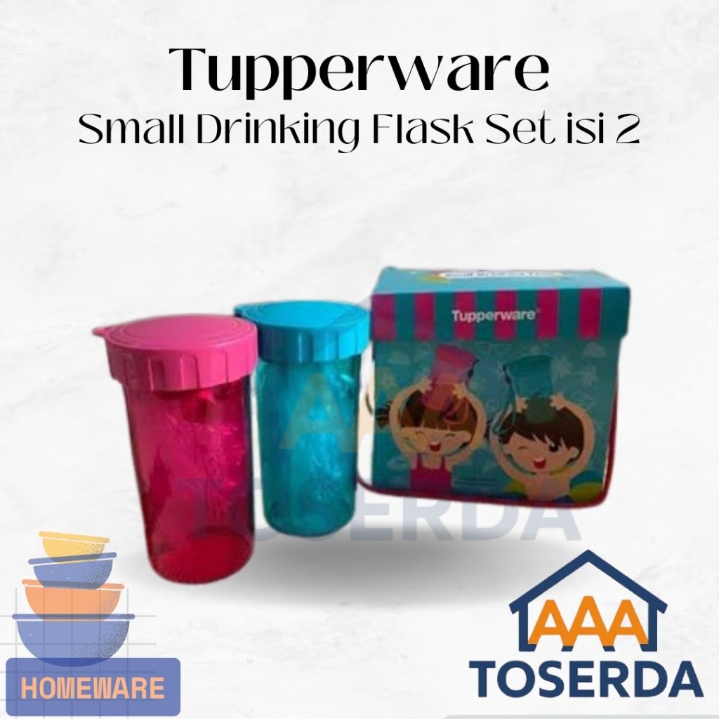 AAA Toserda |  Tupperware Botol Minum Small Drinking Flask Set isi 2 Tumbler Mini