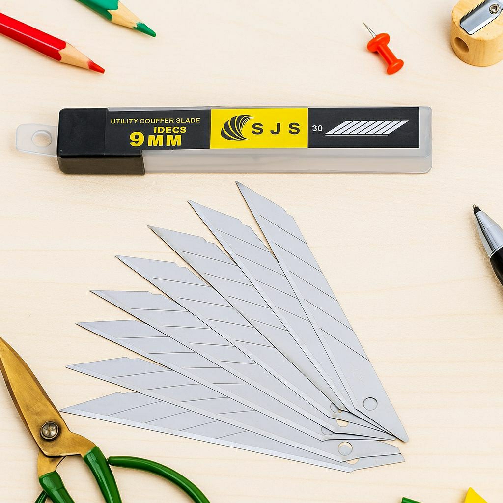 

Refill Pisau Cutter Kecil isi 10 pcs Small Snap Blade Sudut 30° 60° 30 60 ° derajatKuter Kater Karter Cuter Carter snapblade 10s s Ulang Tajam Sharp Edge Utility Knife Pocket Tools Cut Cutting Paper Kertas Kardus Pemotong A300 A500 A 300 500 A-300 A-500