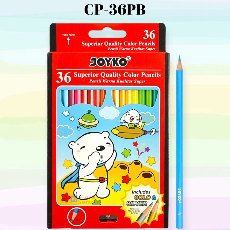 

Pensil Warna Joyko Panjang 36 Warna CP36PB KODE U4H2