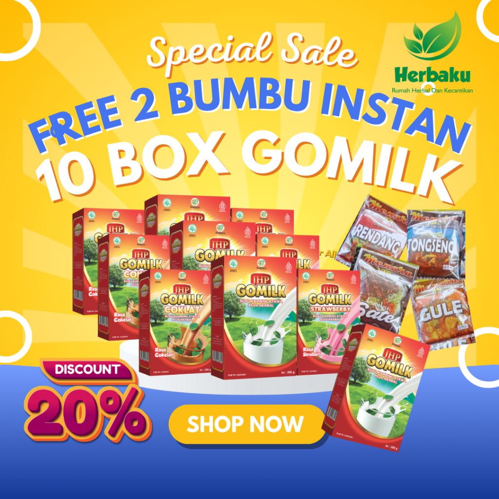 

GOMILK 10 BOX SUSU KAMBING ETAWA HERBAKUSUKOHARJO