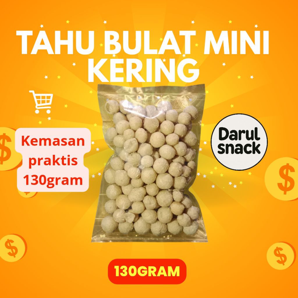 

TAHU BULAT MINI KRISPU 130 GRAM, CEMILAN GURIH SERBA 10RIBUAN