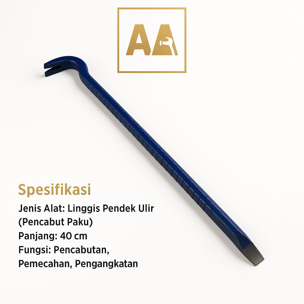 linggis paku 40 cm besi baja