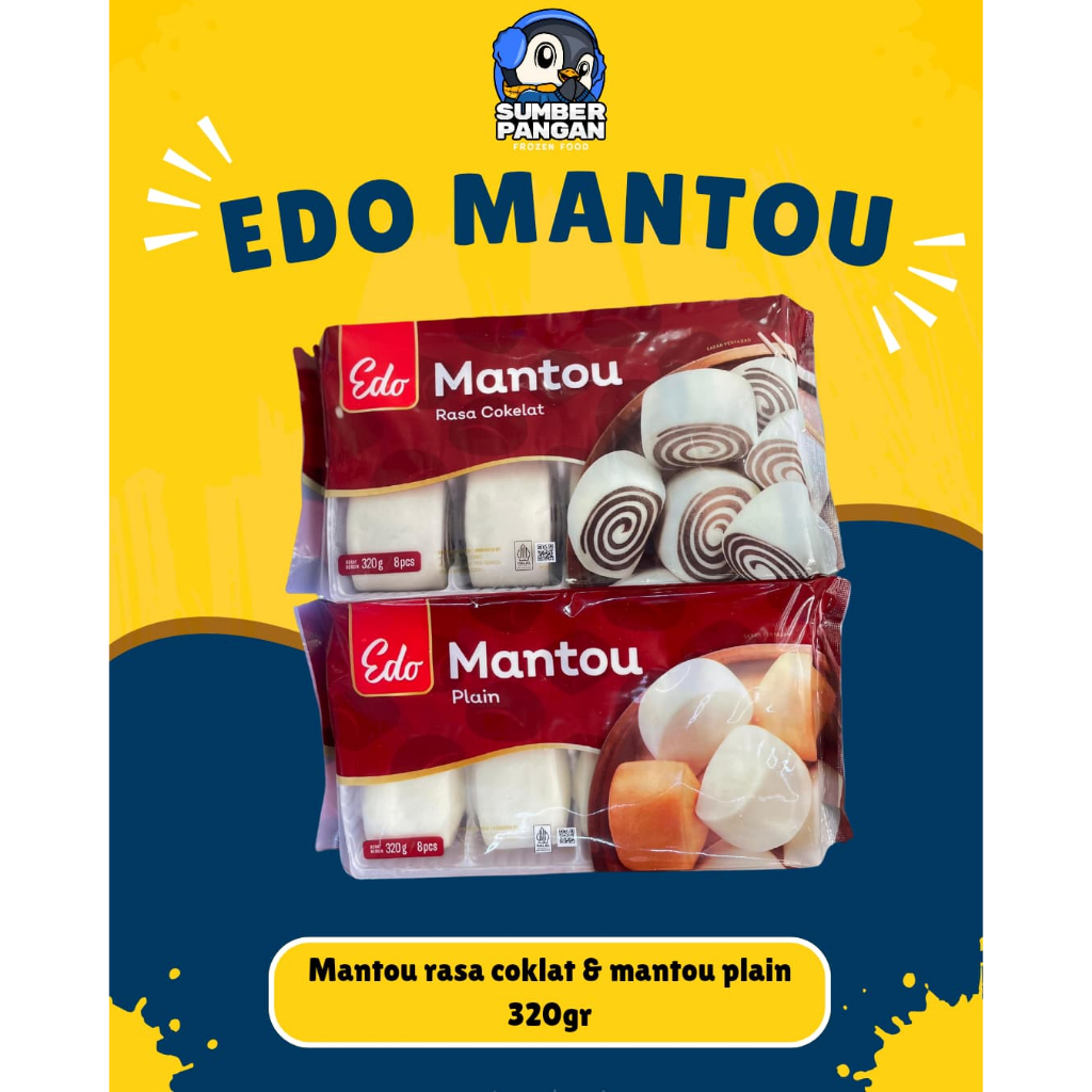 

Edo Mantou Rasa Cokelat & Plain 320gr