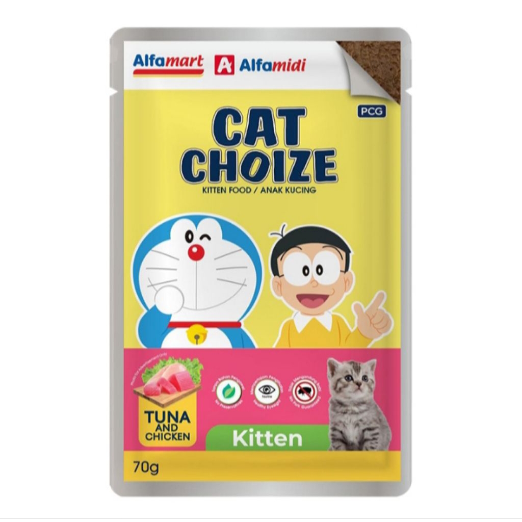 ALFAMART CAT CHOIZE MAKANAN KUCING BASAH KITTEN RASA TUNA 70GR