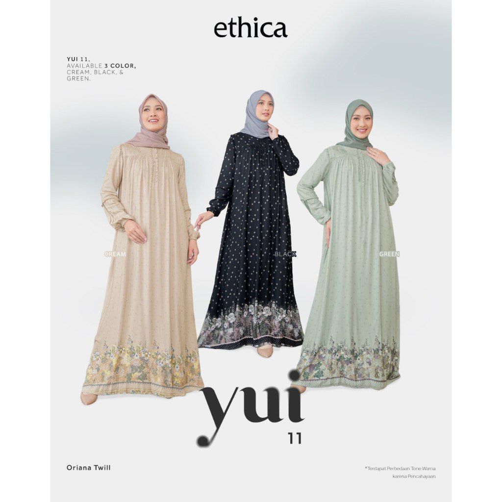 GAMIS ETHICA YUI 11 DRESS WANITA MUSLIMAH DAILY FORMAL TERBARU TERLARIS RECOMMENDED