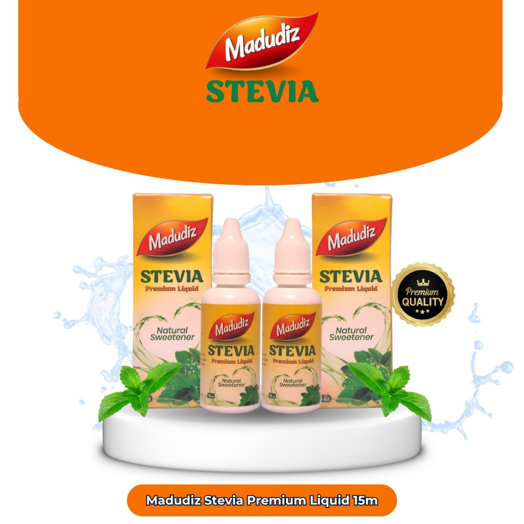 

2 Pcs Stevia Premium Liquid Madudiz 15 ml | Pemanis Alami 0 Kalori
