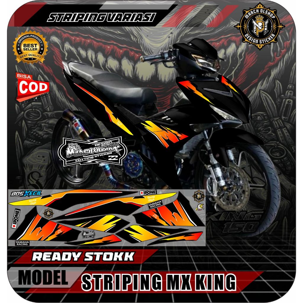 Stiker MX King Striping Mx KING Model Facelift Simple Sticker Motor