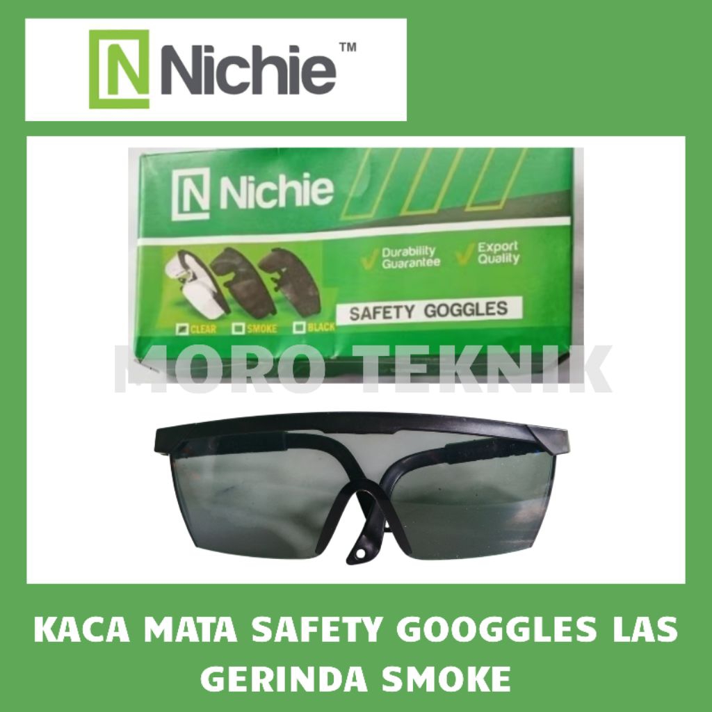 NICHIE KACA MATA SAFETY GOGGLES SMOKE LAS / GERINDA ORIGINAL