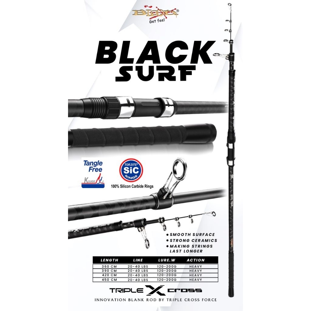 JORAN ANTENA BLOOD BLACK SURF 390CM