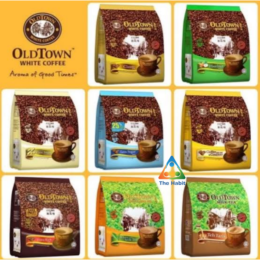 

(The Habit) OLDTOWN white coffee classic / less sugar / hazelnut / coffee and creamer / kopi instant 3 in 1