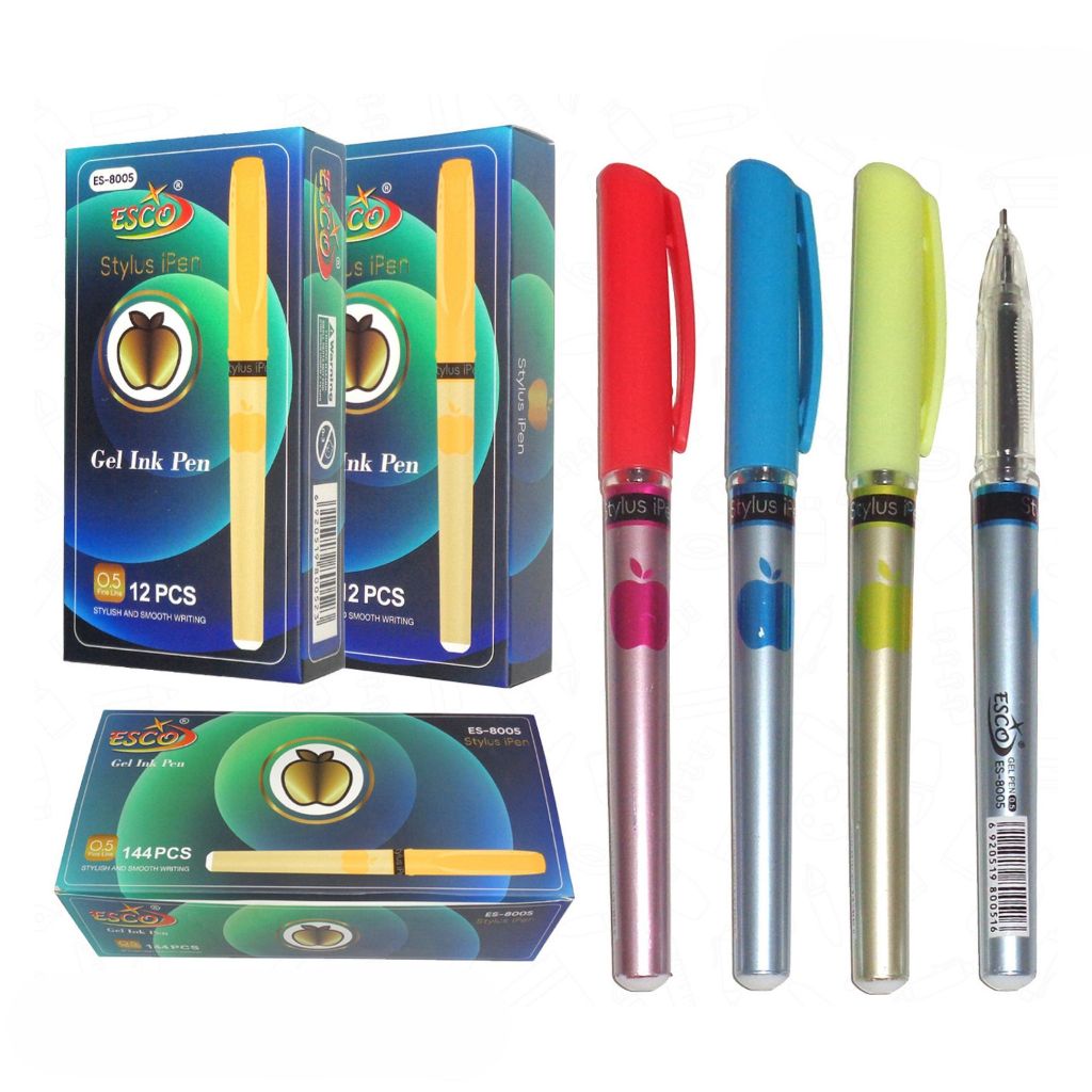 

[1 LSN / 12 PCS] GEL PEN ESCO ES-8005 iPEN APEL METALIK