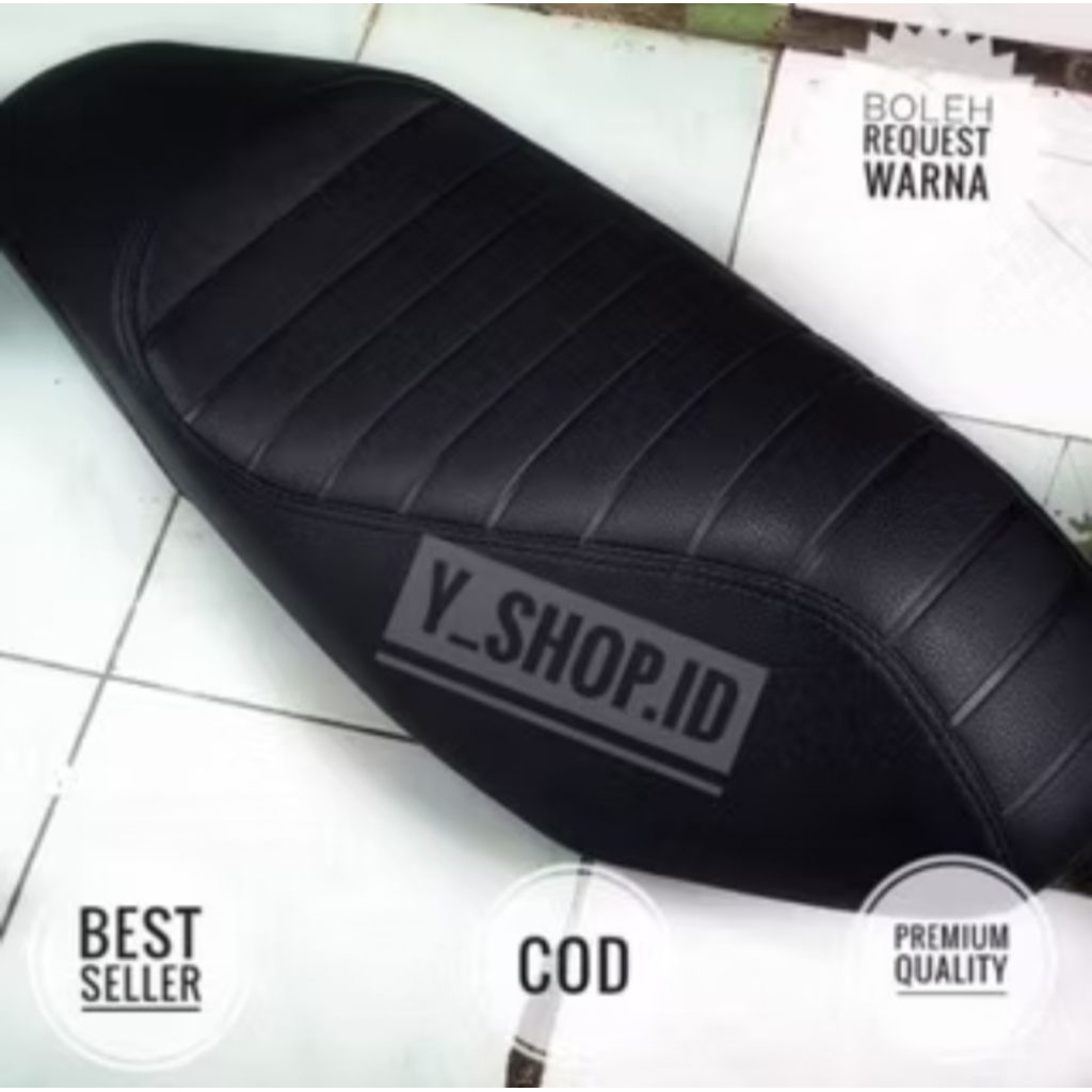 Sarung Cover Kulit Jok Motor Stylo 160 Fino Scoopy Modif Caferacer Motif Garis Garis