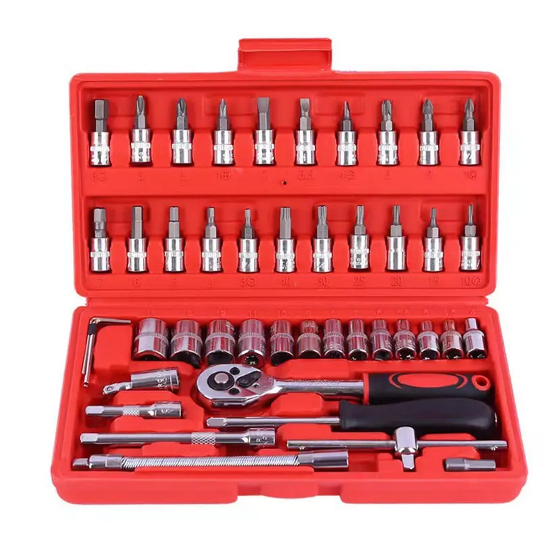 Kunci Shock Set Kunci Socket Kunci Shock 46 Pc Set Socket Kunci Set Lengkap Reparasi Motor Lengkap