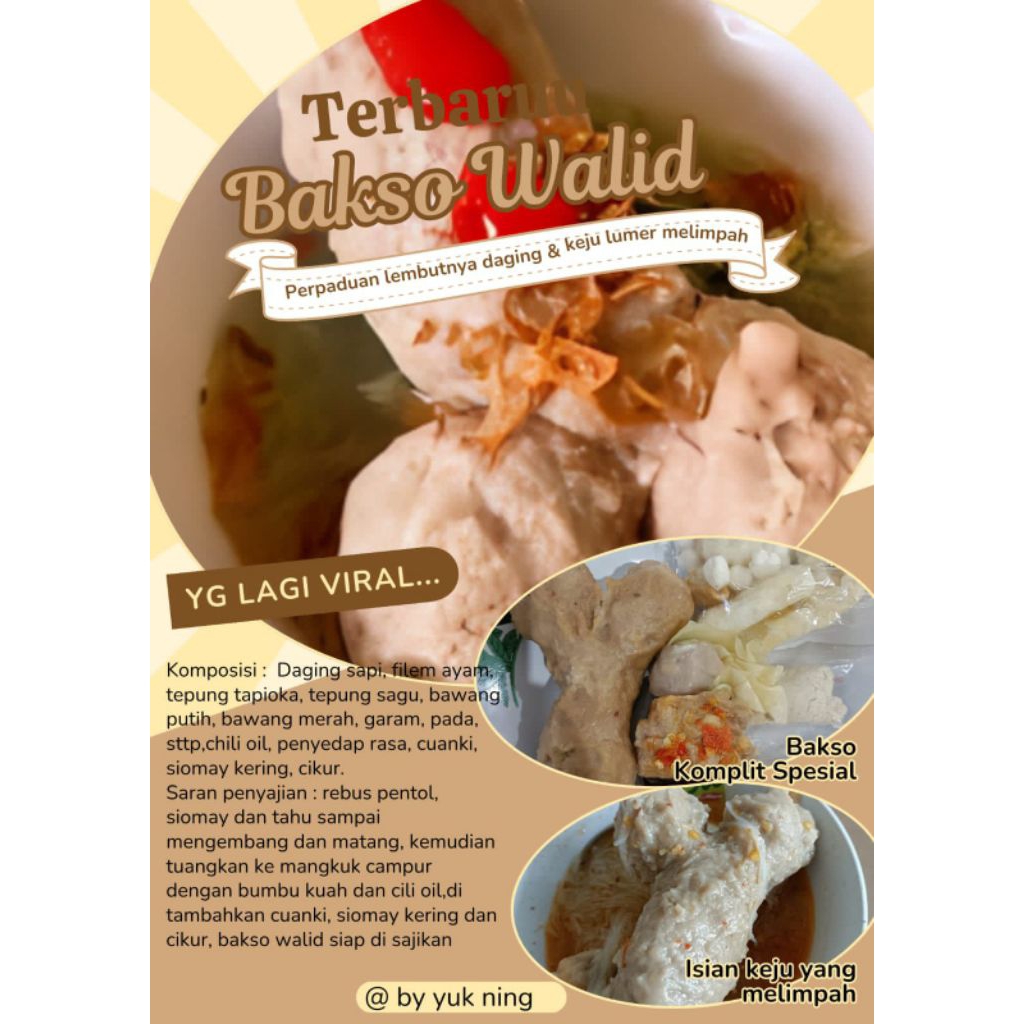 

bakso walid isi keju lumer new produk by yuck ning
