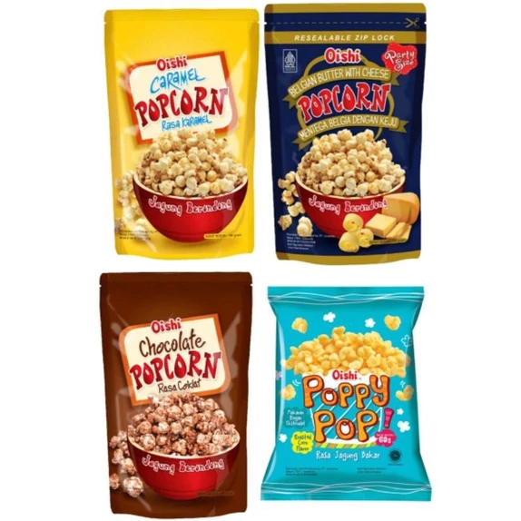 

Oishi Popcorn Party Size Mix 4 Varian 100gr
