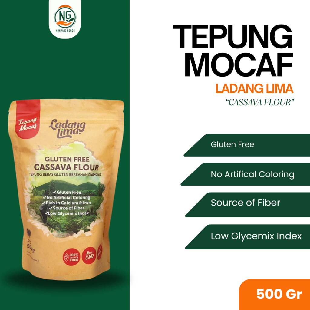 

TEPUNG MOCAF LADANG LIMA 500 GRAM GLUTEN FREE NEW