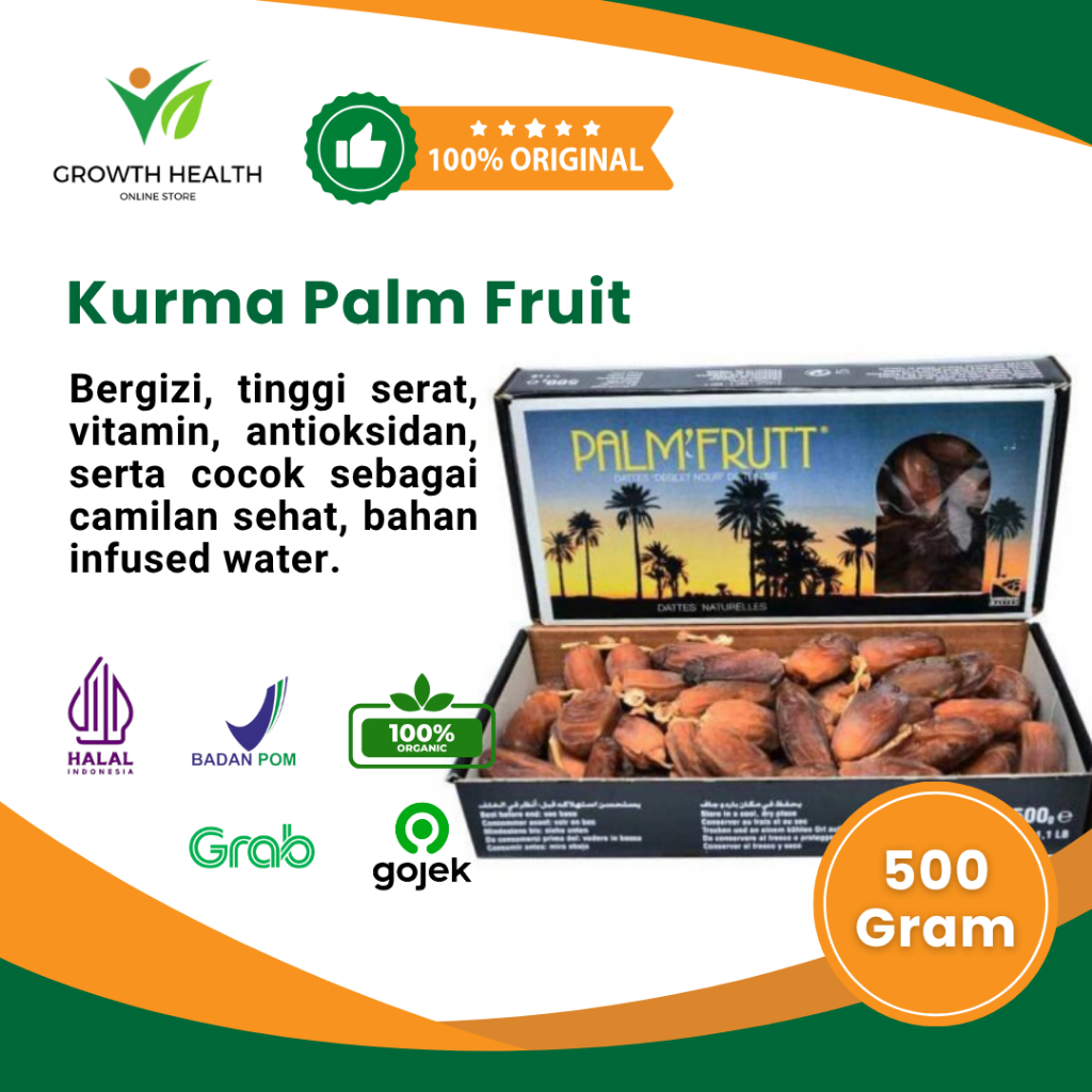 

Kurma Palm Fruit 500gr - Kurma Palm Frutt Kemasan 500 Gr - Kurma Tunisia Tangkai - Kurma Palm Frut